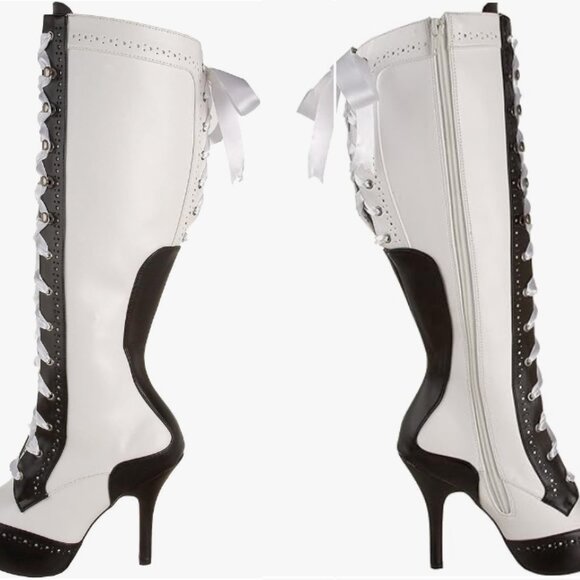 Bordello Lace-Up Knee High Boots, 8M - Picture 2 of 7